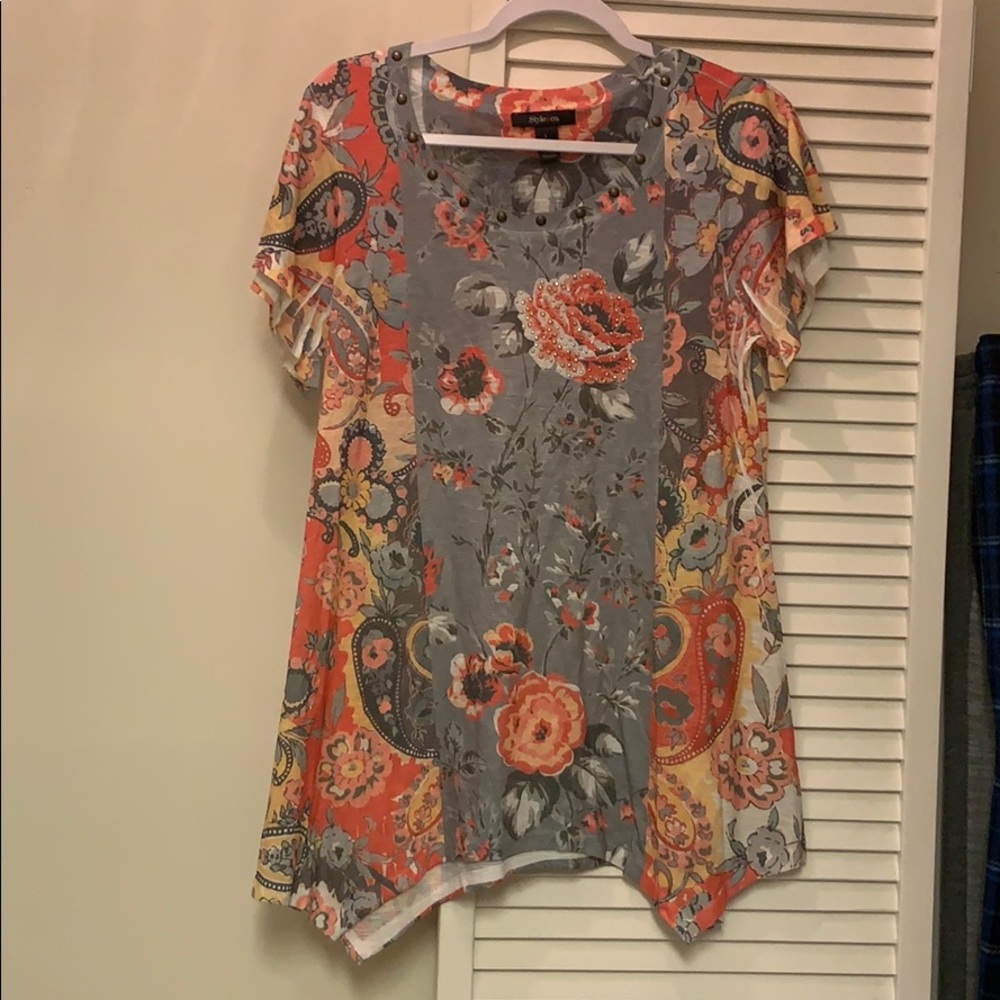 Floral tunic shirt